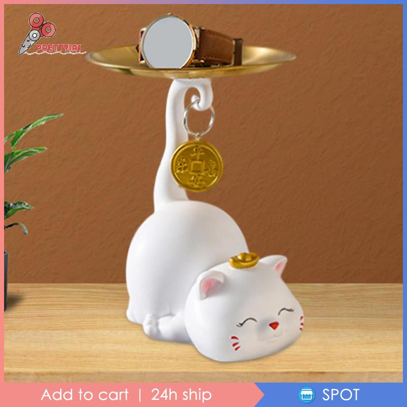 Giá Đỡ Chìa Khóa Hình Mèo Điêu Khắc Độc Đáo Trang Trí Bàn Ăn / Nhà Hàng / Tiệc Cưới