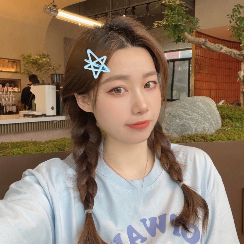 Kẹp Tóc Hình Ngôi Sao Nhiều Màu Sắc Dễ Thương Phong Cách Harajuku Y2K