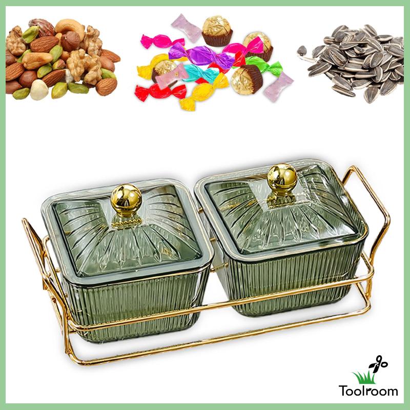 Khay Phục Vụ Thức Ăn Tráng Miệng / Bánh Cupcake Chia Ngăn Kèm Giá Đỡ Trang Trí Thanh Lịch