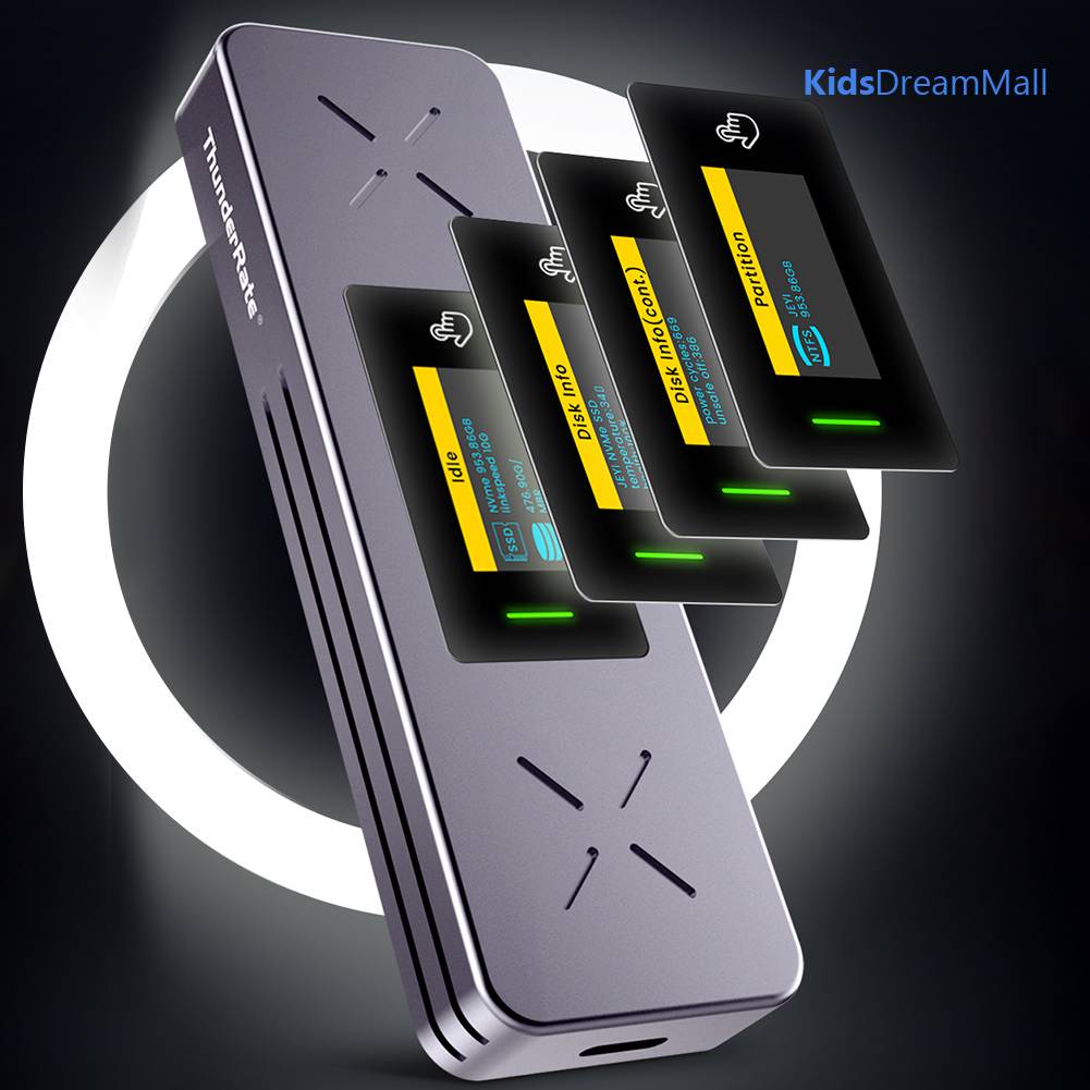 Hộp Đựng Ổ Cứng Ngoài M.2 NVMe / SATA Kèm Màn Hình OLED