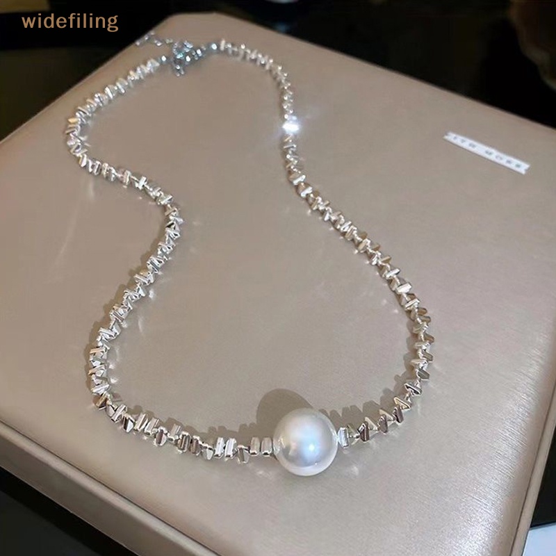 Vòng cổ Mạ Bạc Đính Ngọc Trai Nhân Tạo Lấp Lánh Thời Trang Dành Cho Nữ