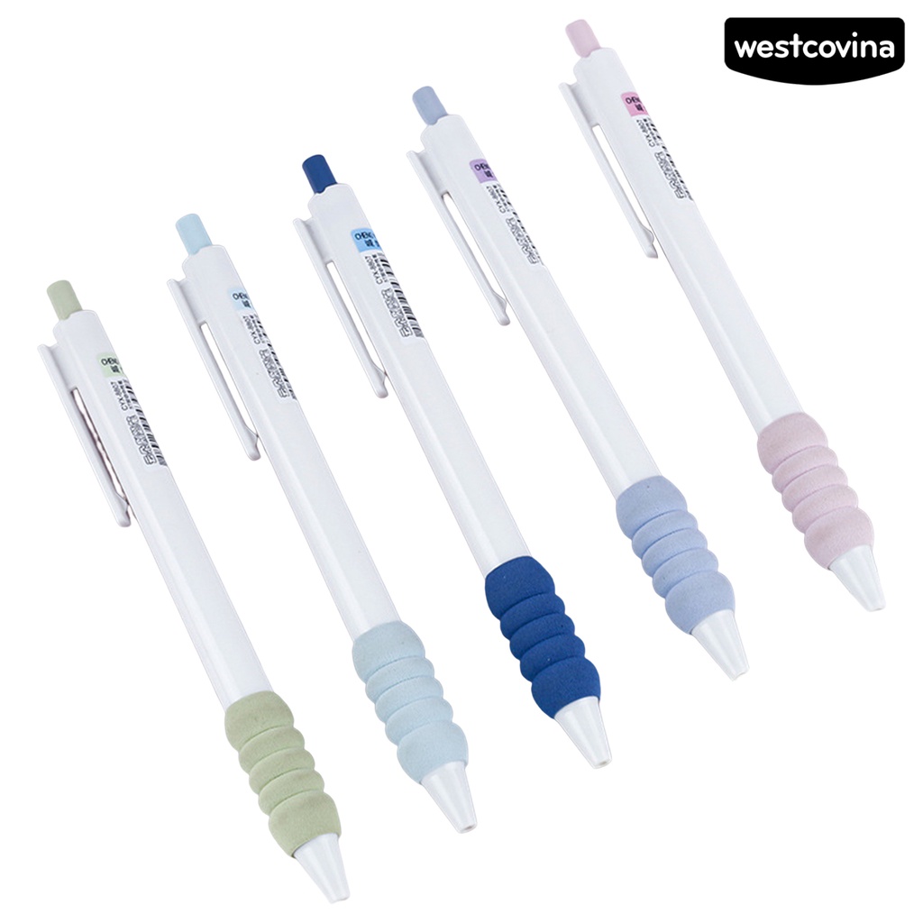 [WSTN]✎Set 5 Bút Mực Gel Nhanh Khô Mềm Mại Trọng Lượng Nhẹ