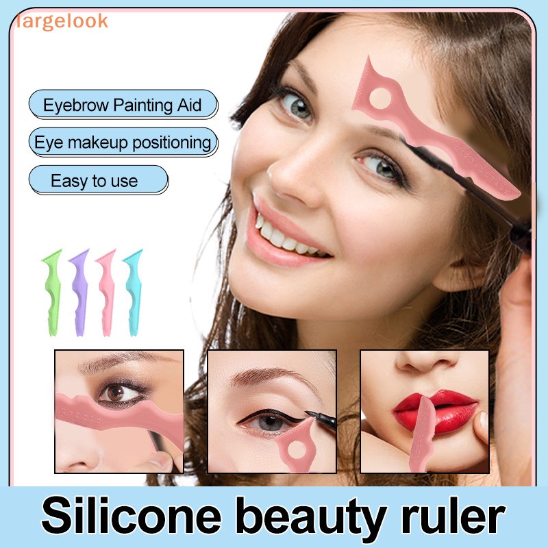 Thước Silicone Kẻ Mắt / Lông Mày Đa Năng Có Thể Tái Sử Dụng Cho Người Mới Bắt Đầu