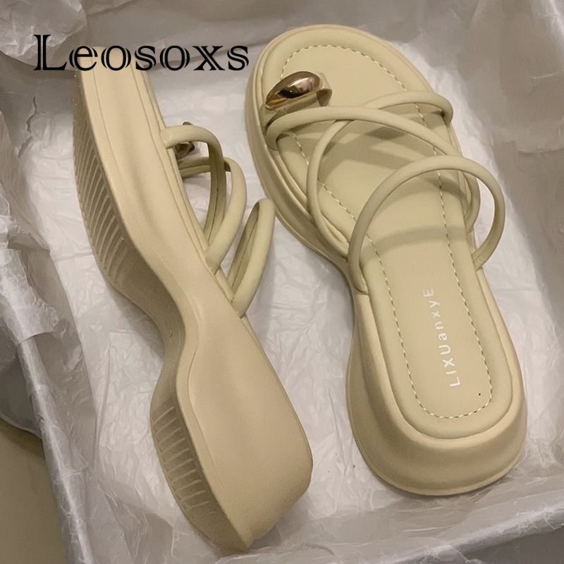 Leosoxs dép sandal nữ dép bánh mì nữ dép bánh mì Chống Trượt 070501