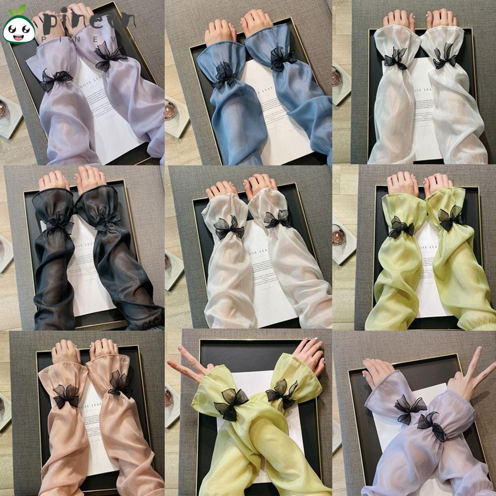 PINEVN Găng Cánh Tay Chống Nắng Phối Ren Thoáng Khí Phong Cách Thể Thao Thời Trang Mùa Hè Cho Nam Và Nữ