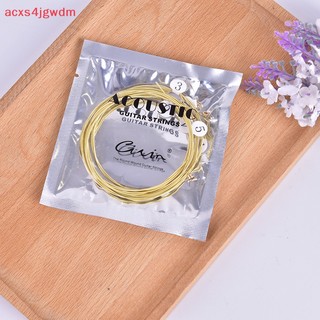6 cái/bộ phổ Acoustic Guitar chuỗi Brass thép lục giác lõi dây cho mới