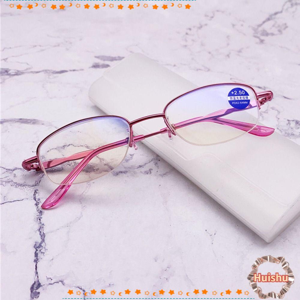 HS Kính Đọc Sách Nửa Gọng Đơn Giản Chống Ánh Sáng Xanh Thời Trang Vintage