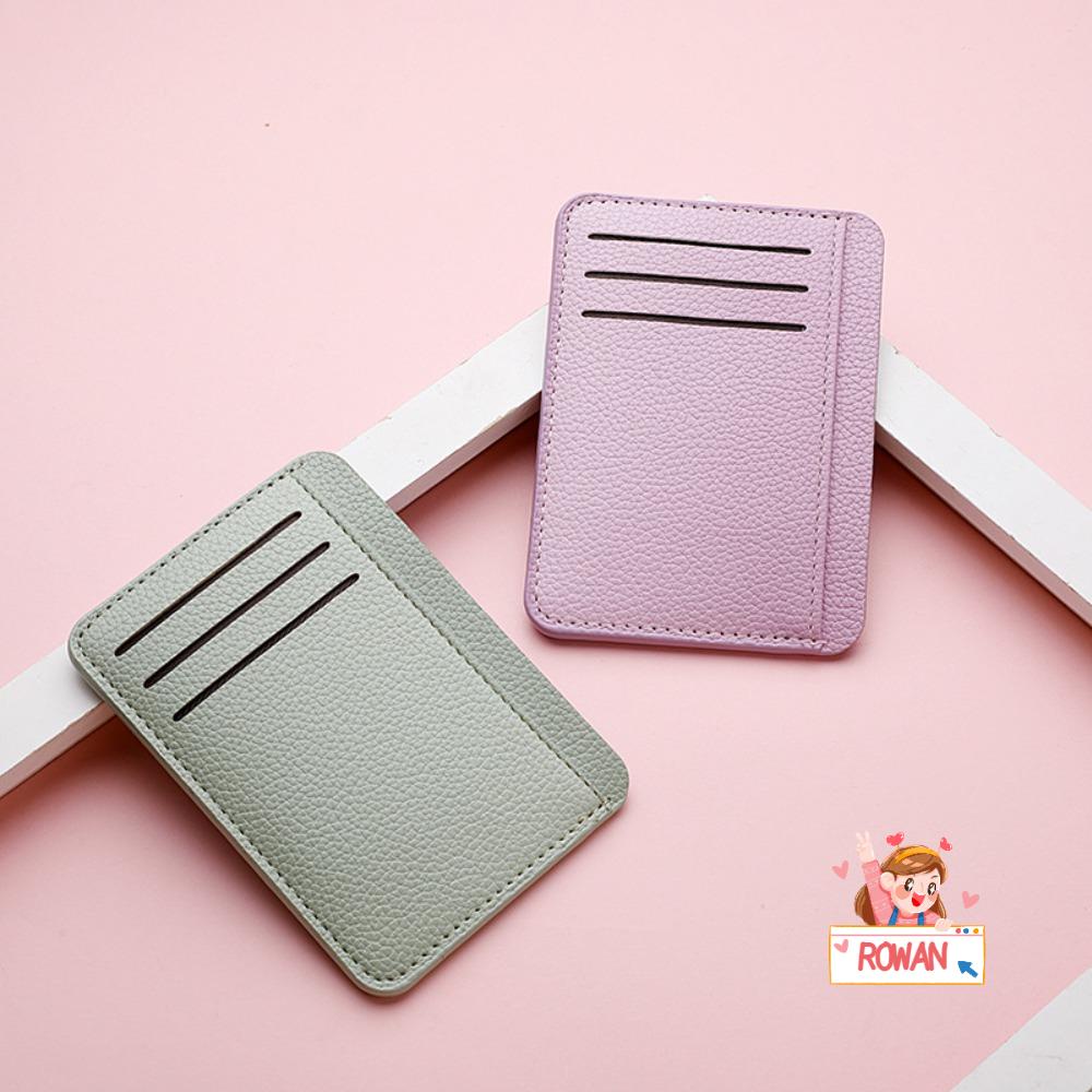 ROWANS Ví Đựng Thẻ 6 Ngăn Siêu Mỏng Nhẹ Màu Trơn Thời Trang Cho Nữ