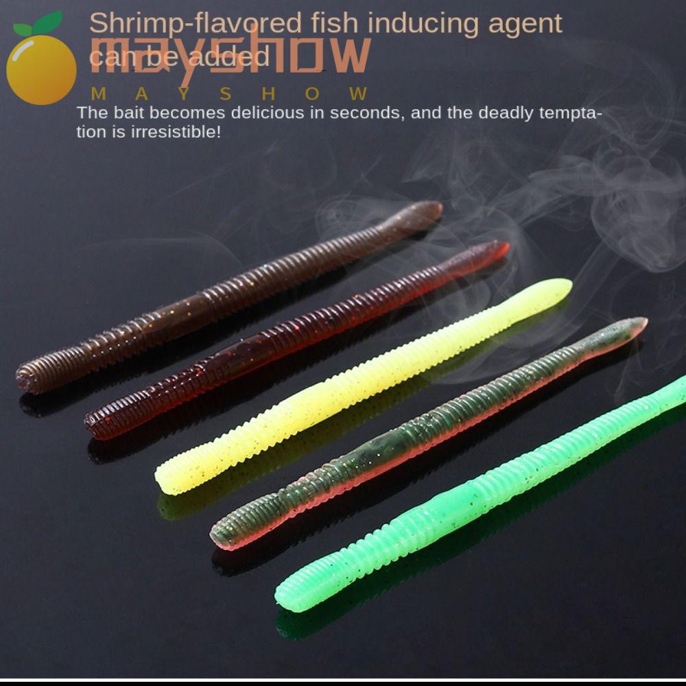 MAYSHOW Set 30 Mồi Câu Cá Giả Bằng Silicon Mềm 2023 Có Mùi Sâu