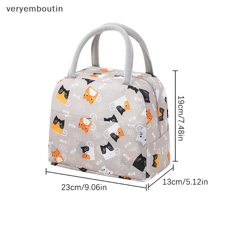 Túi Giữ Nhiệt Đựng Cơm Trưa Họa Tiết Dễ Thương Tiện Dụng Mang Theo Du Lịch Dã Ngoại