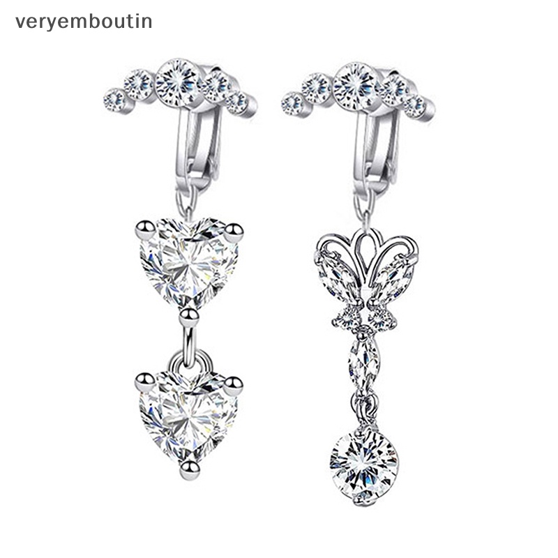 1 Khuyên RốN HìNh Tim / Bươm BướM ĐíNh Đá Xinh XắN