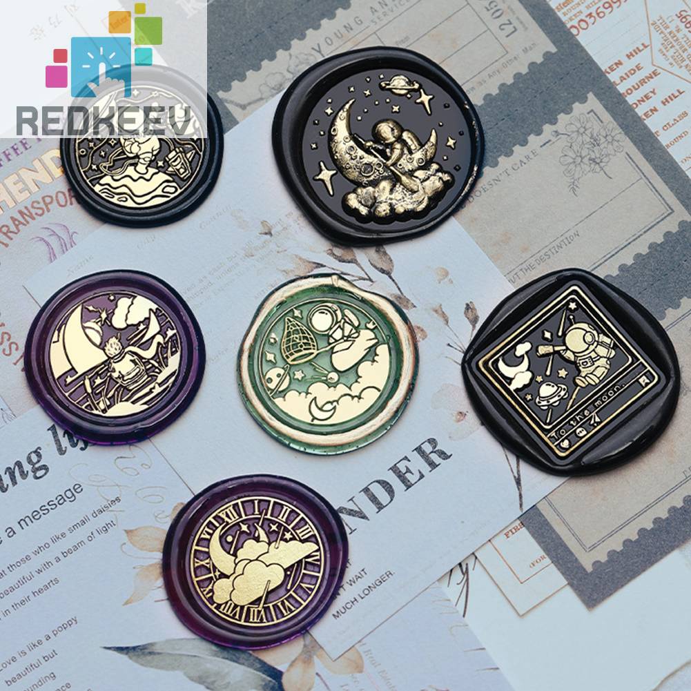 Thẻ Đám Cưới Đầu Đồng Tráng Men Phong Cách Phi Hành Gia Cổ Điển