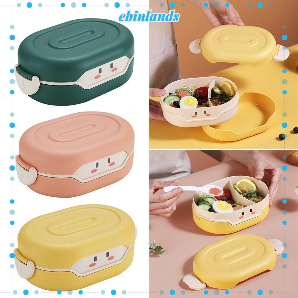 EBINLANDS Hộp Đựng Cơm Trưa Hai Ngăn Chống Rò Rỉ Tiện Dụng Cho Học Sinh / Nhân Viên Văn Phòng