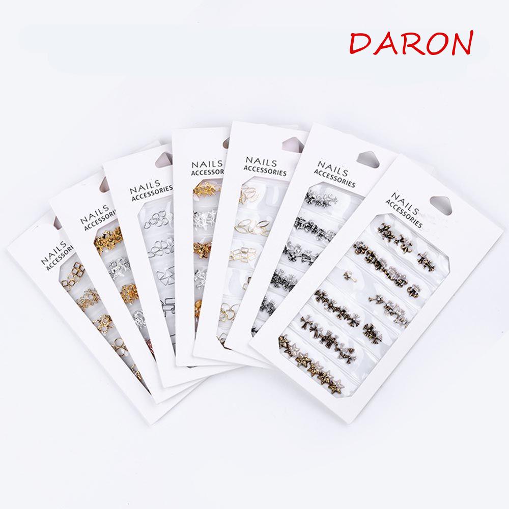 DARON Phụ Kiện Đính Trang Trí Móng Tay 3D Bằng Hợp Kim Phong Cách Gothic Punk