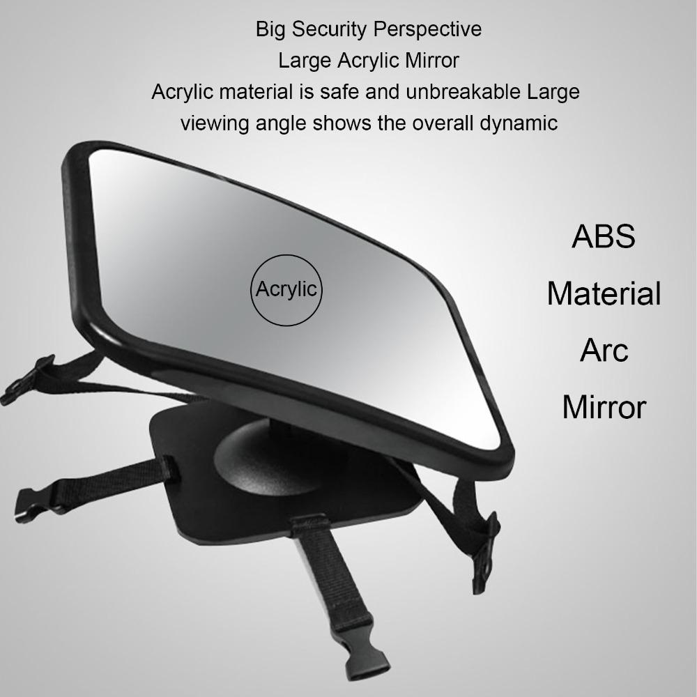 WTTLE Màn Hình Gương Chiếu Hậu Góc Rộng Xoay 360 Độ Điều Chỉnh Được An Toàn Cho Ghế Sau Xe Hơi
