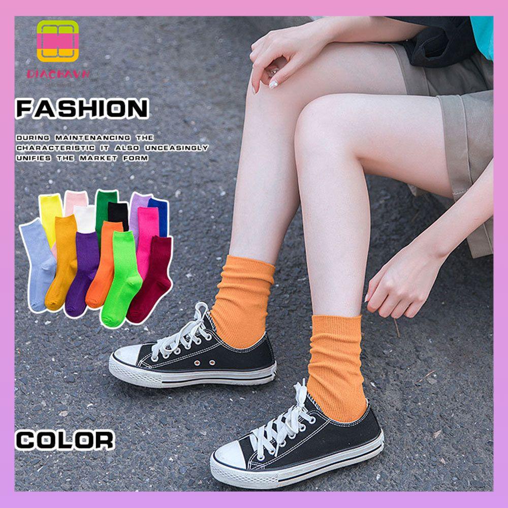 DIACHAVN Tất Cotton Dày Dặn Thoáng Khí Hợp Thời Trang