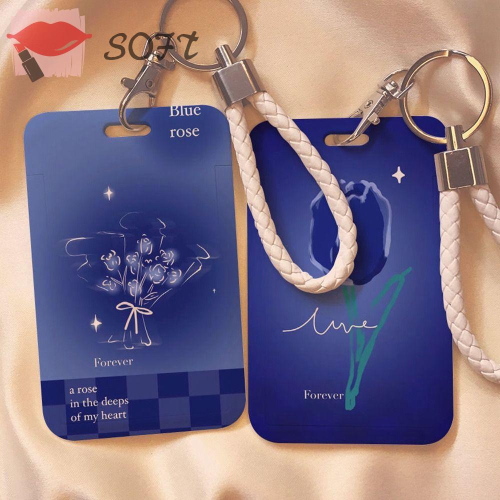 SOFTNESS Ví Đựng Thẻ Bằng Nhựa Họa Tiết Hoạt Hình Dành Cho Nam Nữ