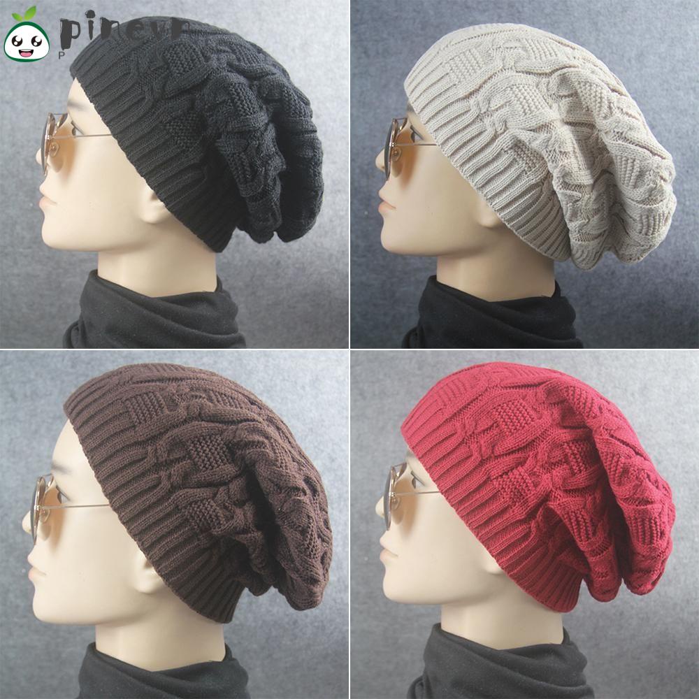 PINEVN Mũ Len Beanie Oversize Thiết Kế Xoắn Ốc Mới 2019