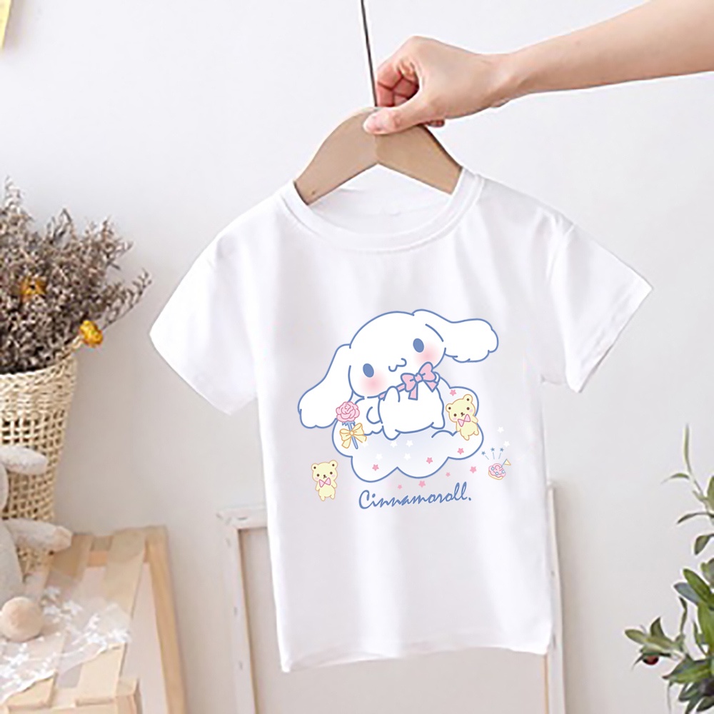 Kawaii Áo Thun Công Chúa Hoạt Hình Xinh Xắn Cho Bé Gái