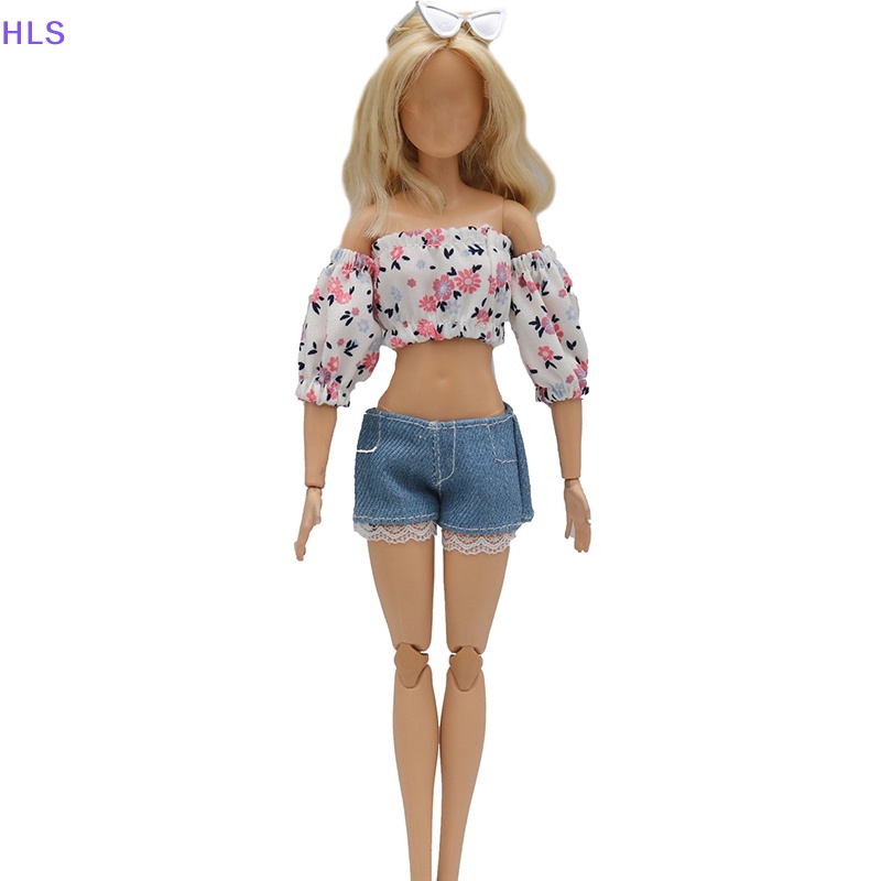 [HLS] Bộ Quần Denim Ống Phồng In Hoa Tinh Tế Sáng Tạo Và Thiết Thực Cho Búp Bê 29cm