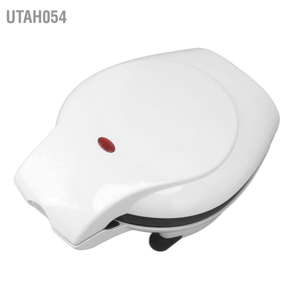 Utah054 7 Bánh Rán Mini Máy Làm 750W 2 Mặt Nóng Nhanh Chống Dính Ăn Sáng EU 220V Trắng