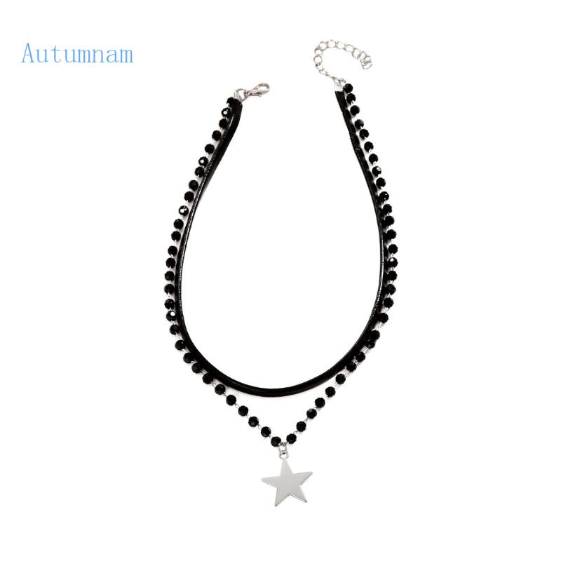 Vòng cổ Da Mặt Hình Ngôi Sao Năm Cánh Thời Trang Cho Nữ