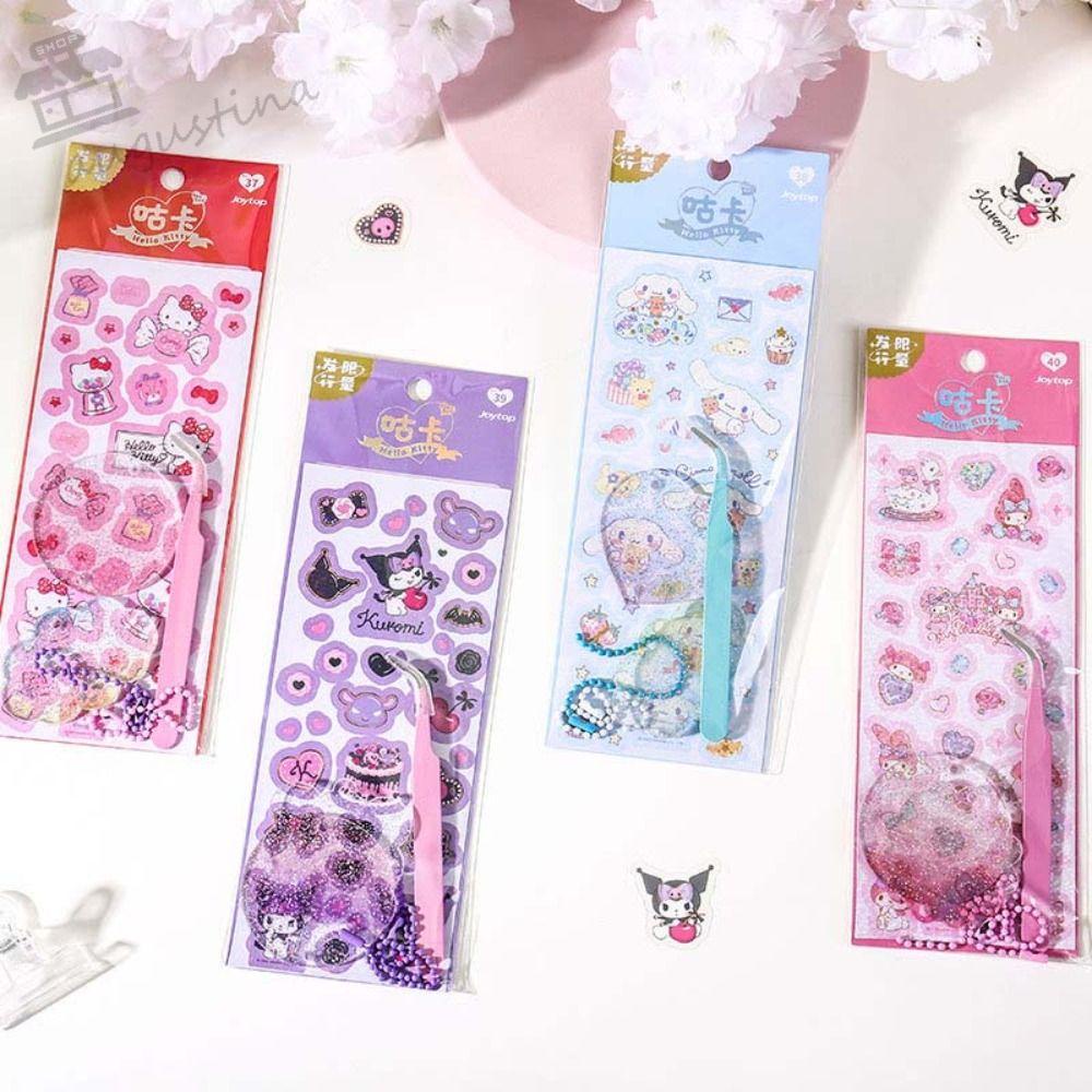 AUGUSTINA Bộ Thẻ Dán Trang Trí Sổ Tay / Túi Xách Goo Kulomi Melody Dễ Thương