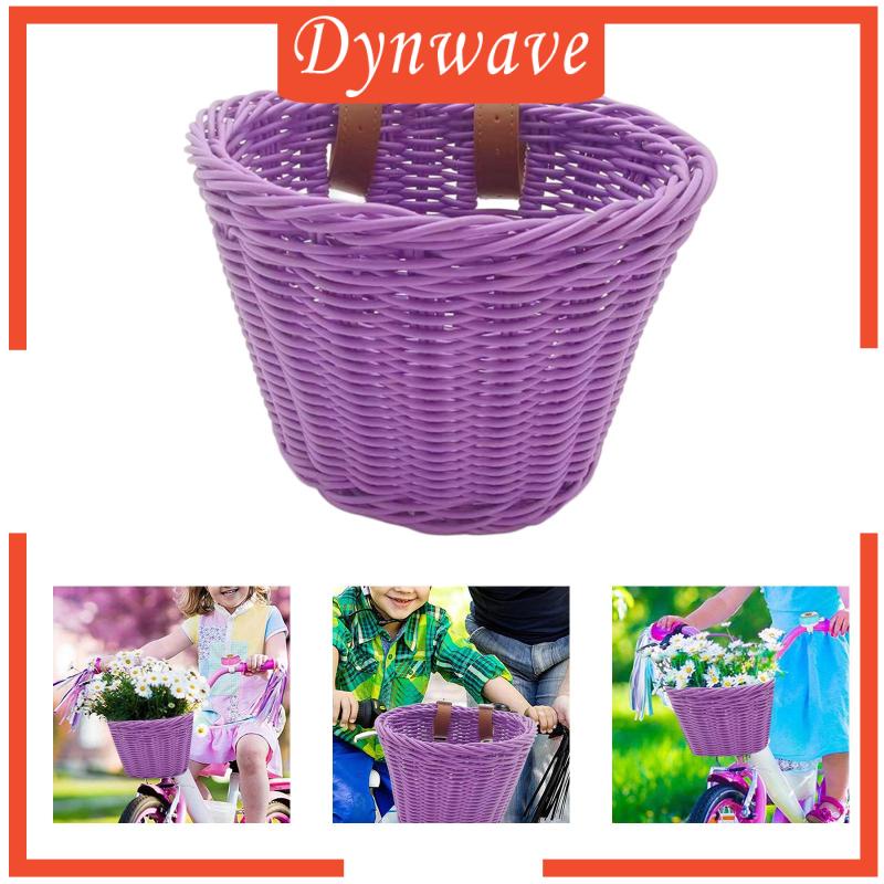 Giỏ Xe Đạp Trẻ Em Bằng Dây Da Bện Thủ Công Có Thể Tháo Rời