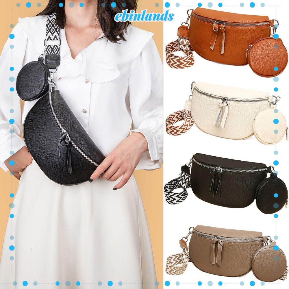 EBINLANDS Túi Đeo Hông Bằng Da Phong Cách Thể Thao Thời Trang Cho Nam Và Nữ