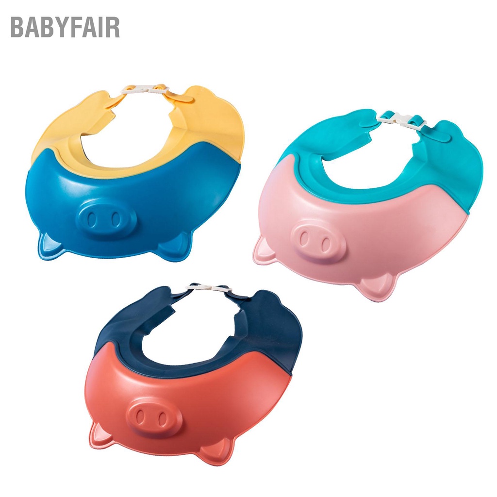 Babyfair Mũ gội đầu cho trẻ em bảo vệ an toàn có thể điều chỉnh hoạt hình khi tắm bé