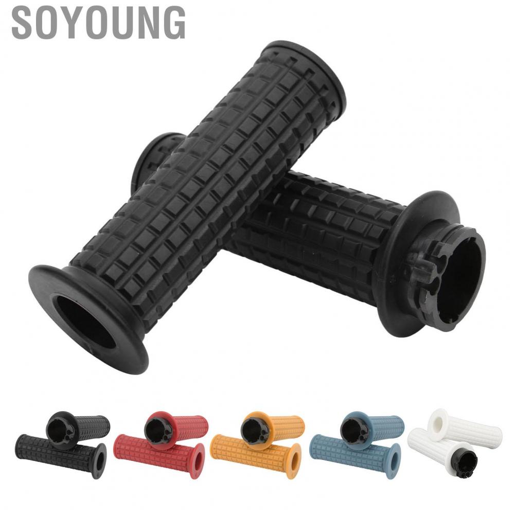 Soyoung Throttle Accelerator Handle Grips  25mm Caliber Control Impact Proof Heavy Duty Easy To Install for Motorcycle