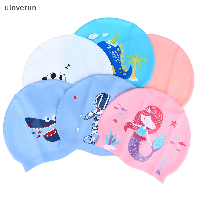 1 Mũ Bơi Silicon Co Giãn Chống Thấm Nước Dành Cho Trẻ Em