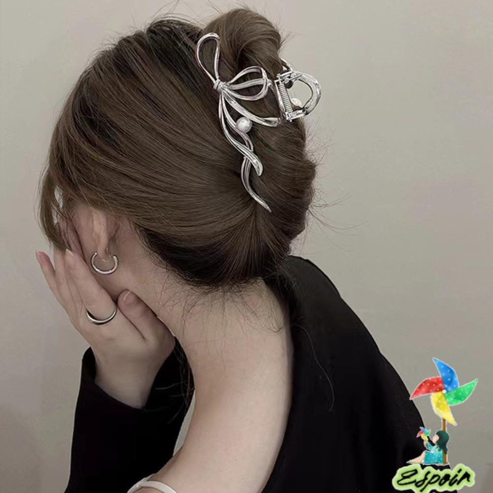 ESPO Kẹp Tóc Đính Ruy Băng Thiết Kế Xinh Xắn Cho Nữ