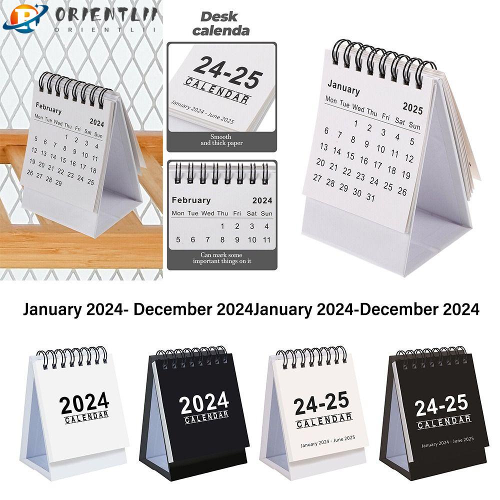 ORIENTLII Lịch Cuộn 18 Tháng Để Bàn Thiết Kế Nhỏ Gọn Tiện Dụng
