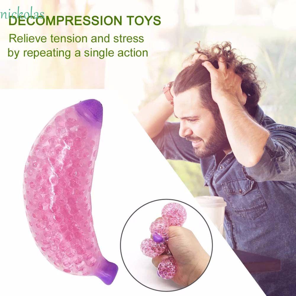 NICKOLAS Đồ Chơi Nắn Bóp Đàn Hồi Giảm Stress Hình Quả Chuối