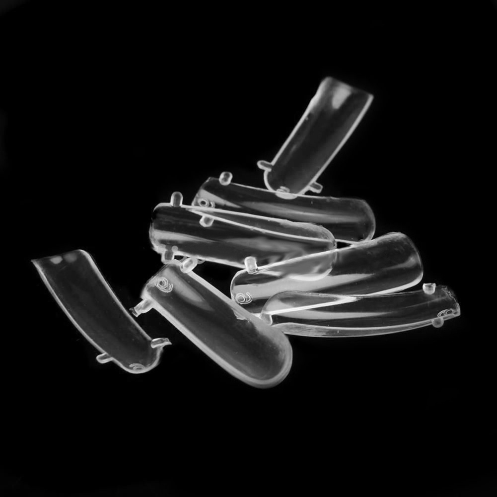 Set 120 Móng Tay Giả Bằng Acrylic Trong Suốt DIY