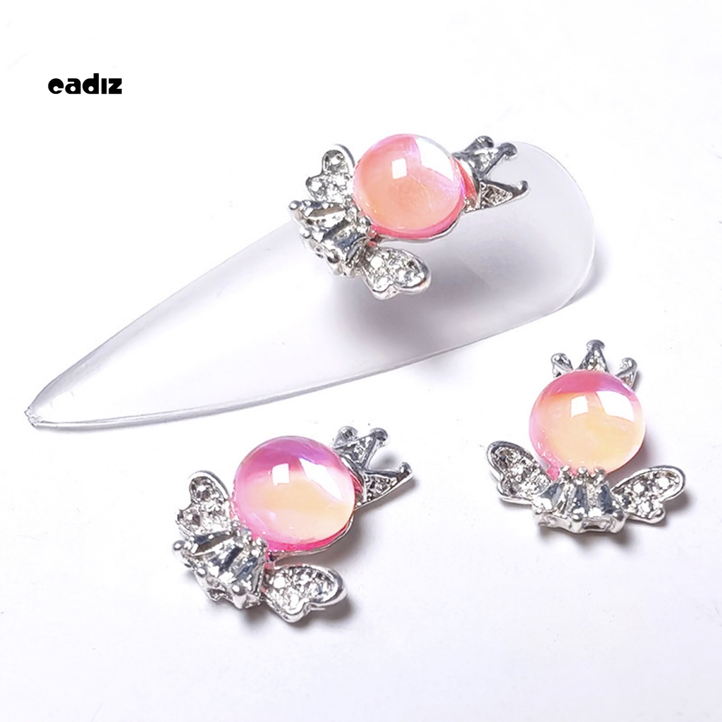 Set 10 Phụ Kiện Trang Trí Móng Nghệ Thuật Hình Vương Miện Bằng Hợp Kim DIY