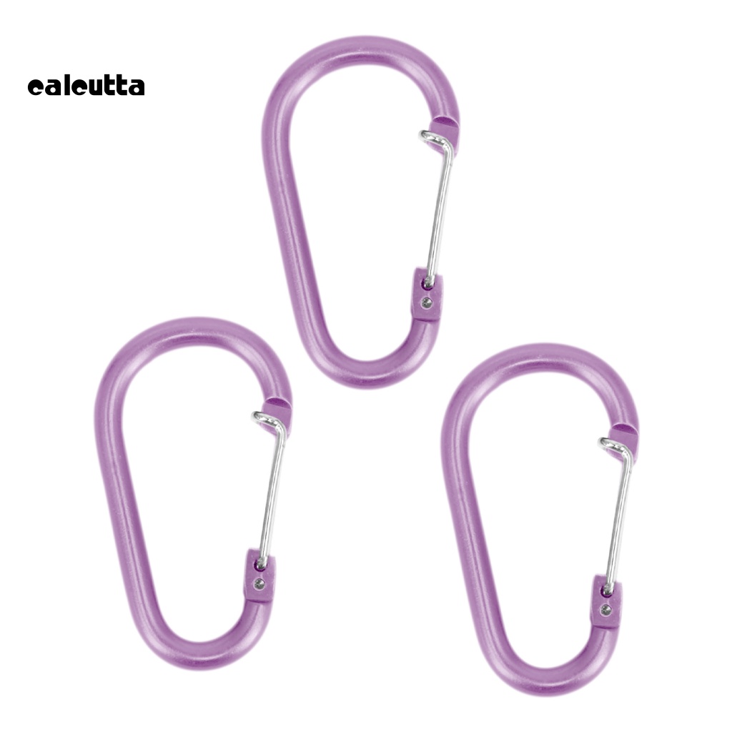 Bộ 3 Móc Khóa Chữ D Bằng Hợp Kim Nhôm Chống Thấm Nước Tiện Dụng Mang Theo Du Lịch Cắm Trại