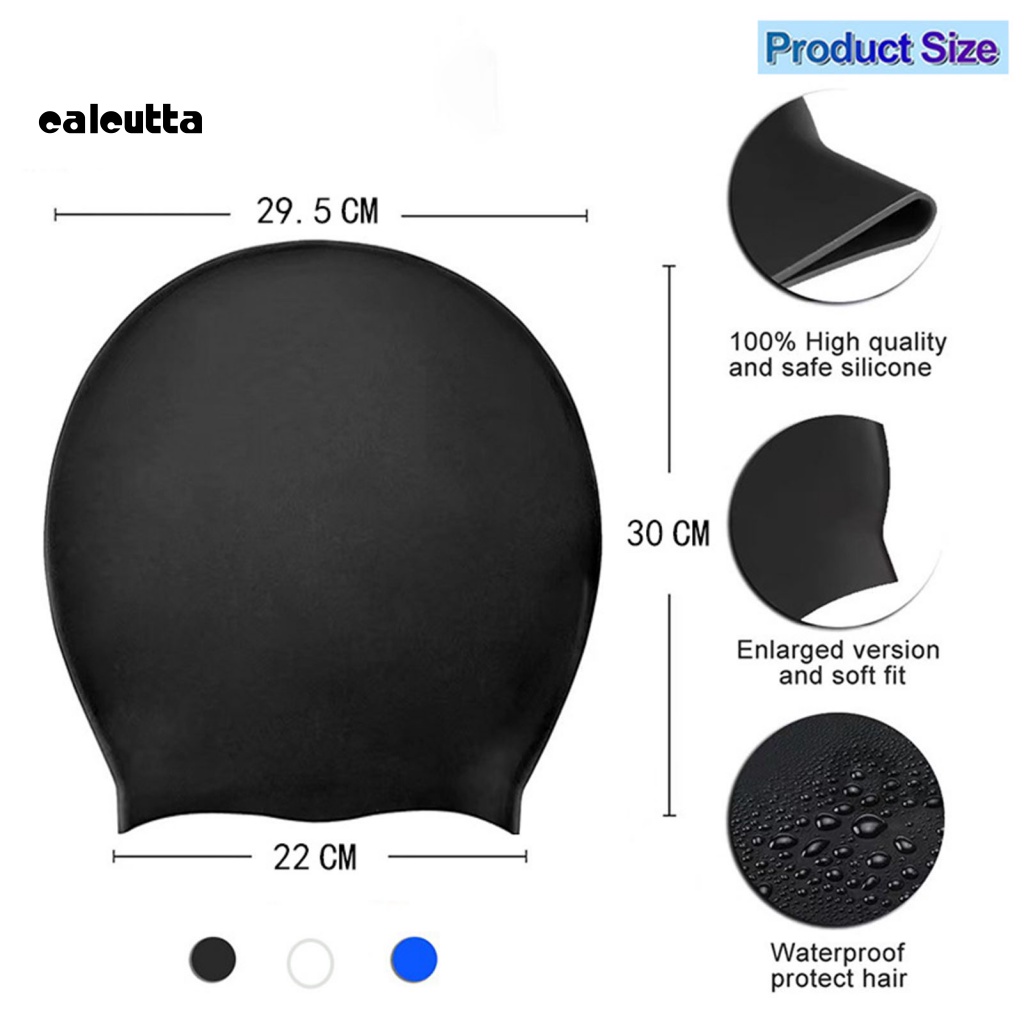 Mũ Bơi Silicon Mềm Co Giãn Tốt Thoáng Khí Chống Thấm Nước Màu Trơn Dành Cho Nam Nữ