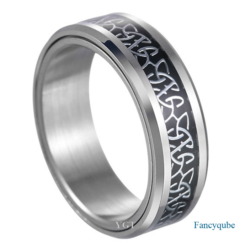 Nhẫn Thép Titan YGT 2022 Dạng Thắt Nút Tam Giác Có Thể Di Chuyển Cho Nam Và Nữ