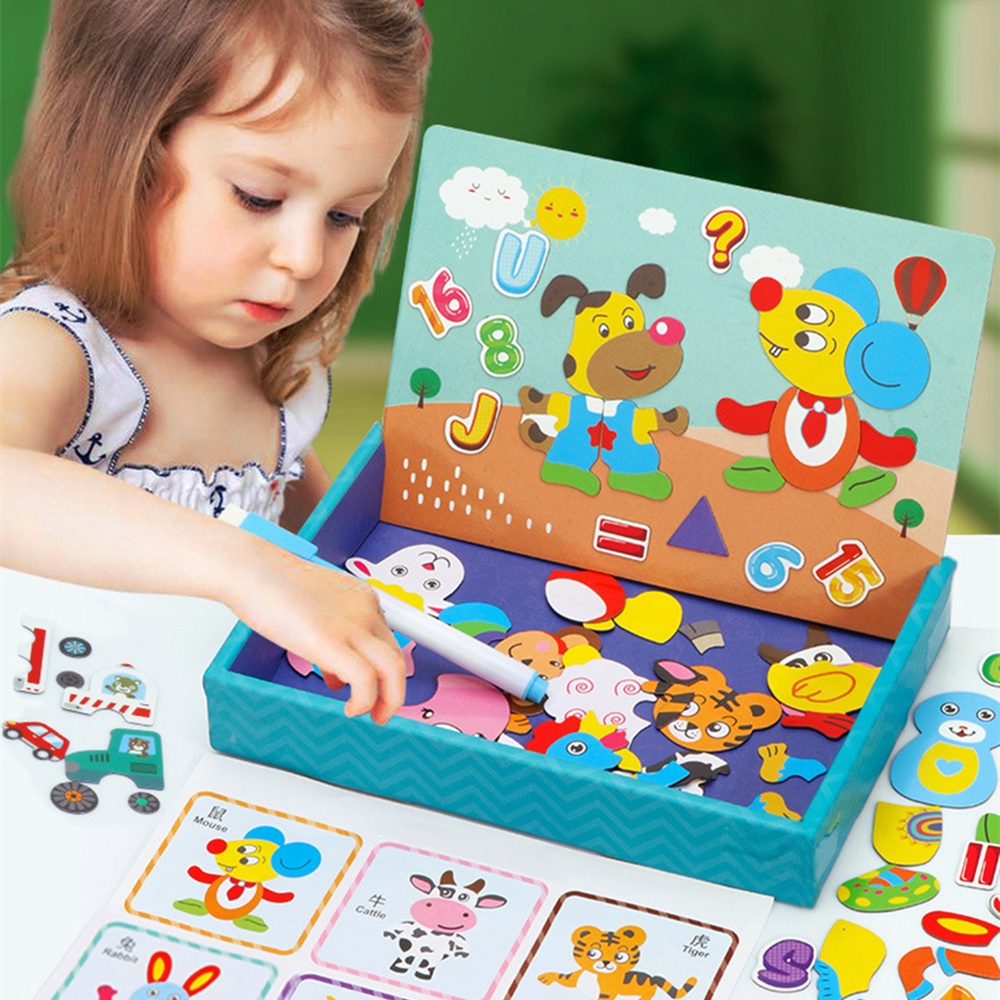 MAGNETIC BOOK CREATIVE PUZZLE KID EDUCATIONAL TOY LEARNING PLAYSET