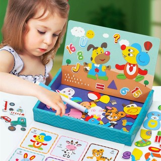 Magnetic book creative puzzle kid educational toy learning playset