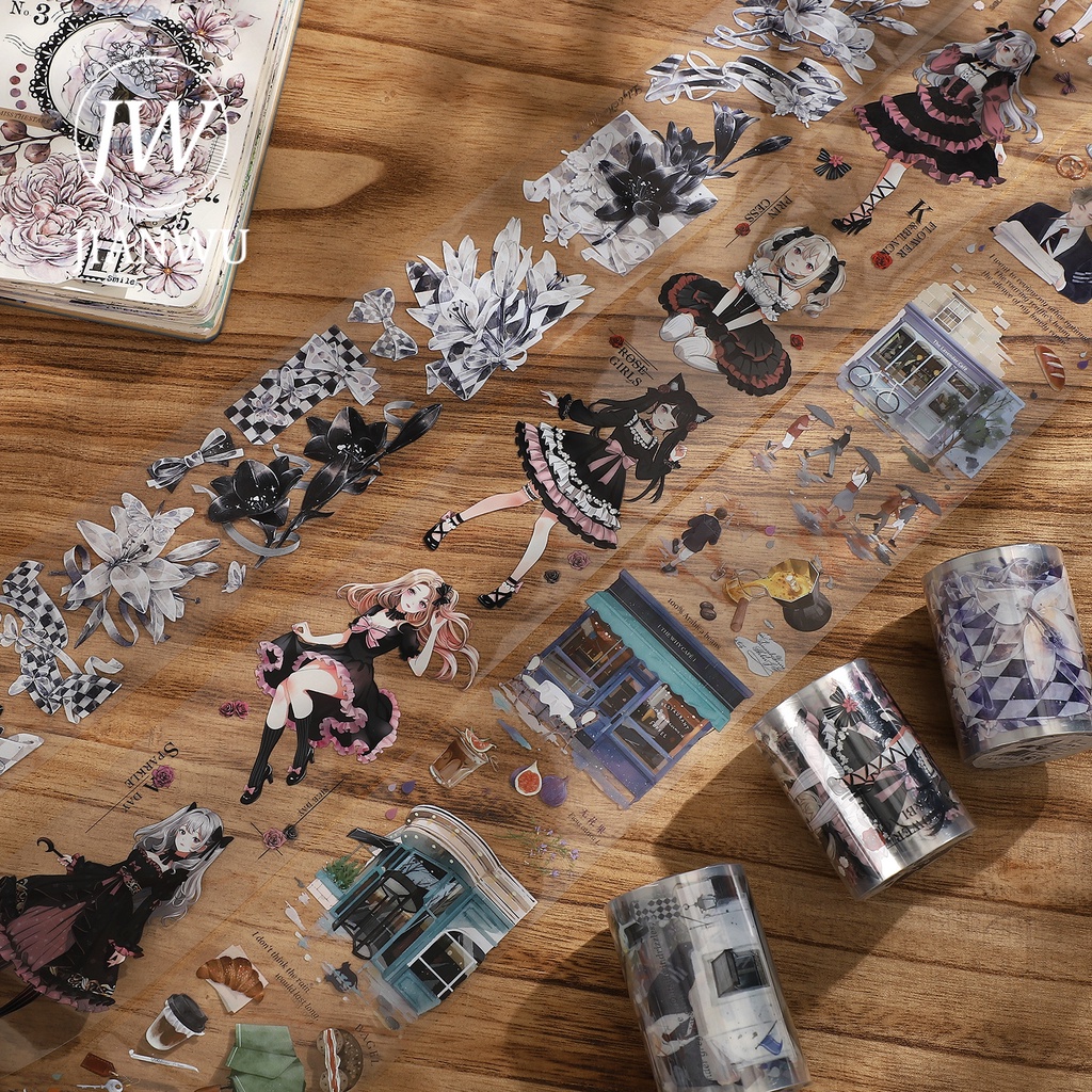 Cuộn Băng Keo Họa Tiết Hoa Phong Cảnh 500cm / 1000cm DIY