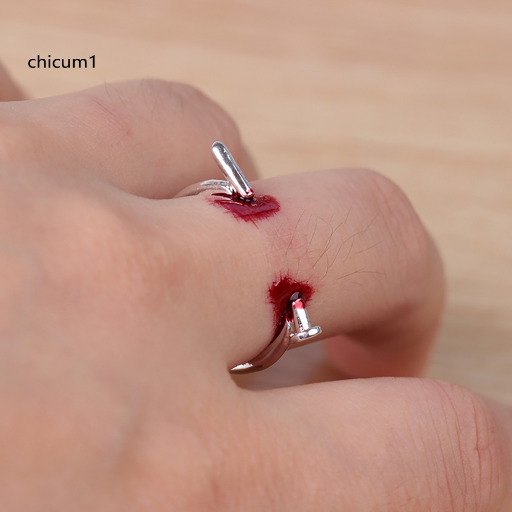 Nhẫn Hình Móng Tay Giả Unisex Sáng Tạo Có Thể Điều Chỉnh Kích Cỡ