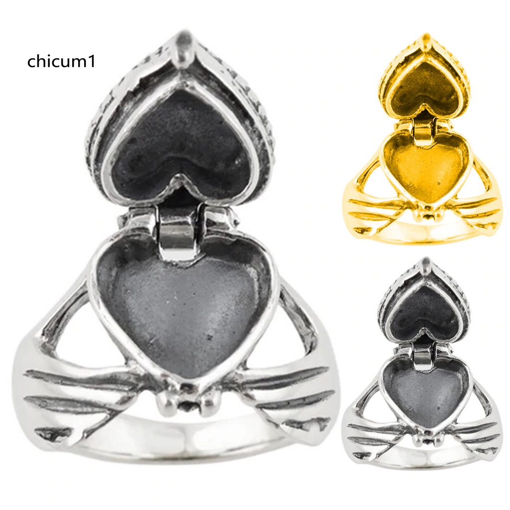 Nhẫn Cưới Hình Trái Tim Dạng Mở Màu Sáng Thời Trang Cho Nữ