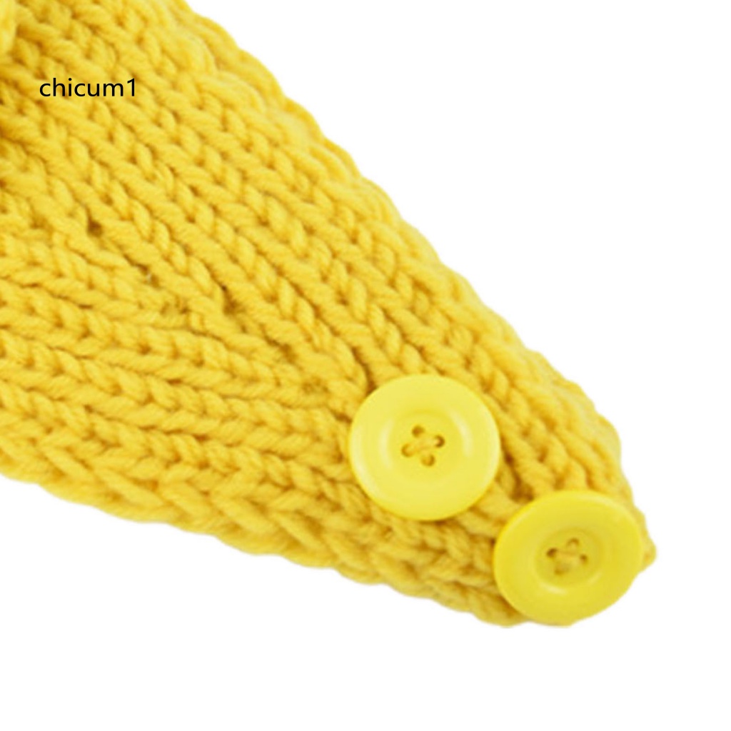 Băng Đô Dệt Kim Cài Nút Giữ Ấm Thoải Mái Cho Nữ