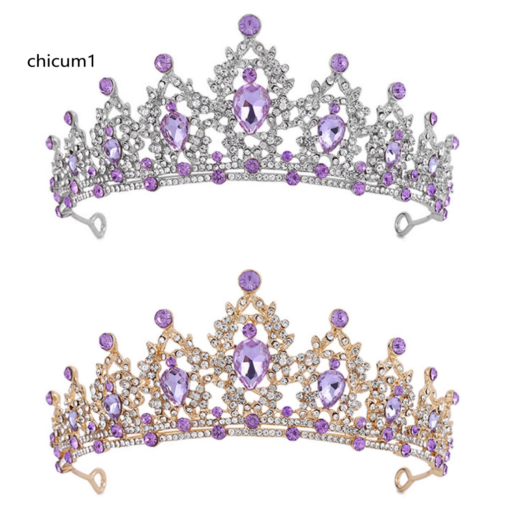 Vương Miện Đội Đầu Đính Đá Lấp Lánh Cho Cô Dâu