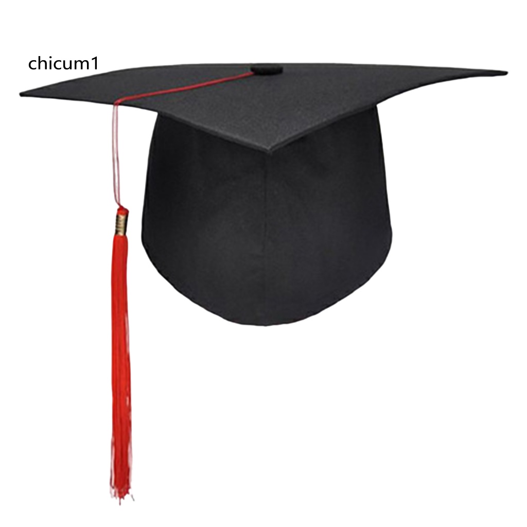 Mũ Mortarboard CC Thiết Kế Cổ Điển Phối Tua Rua Thoáng Khí Thoải Mái Trang Trí Lễ Tốt Nghiệp