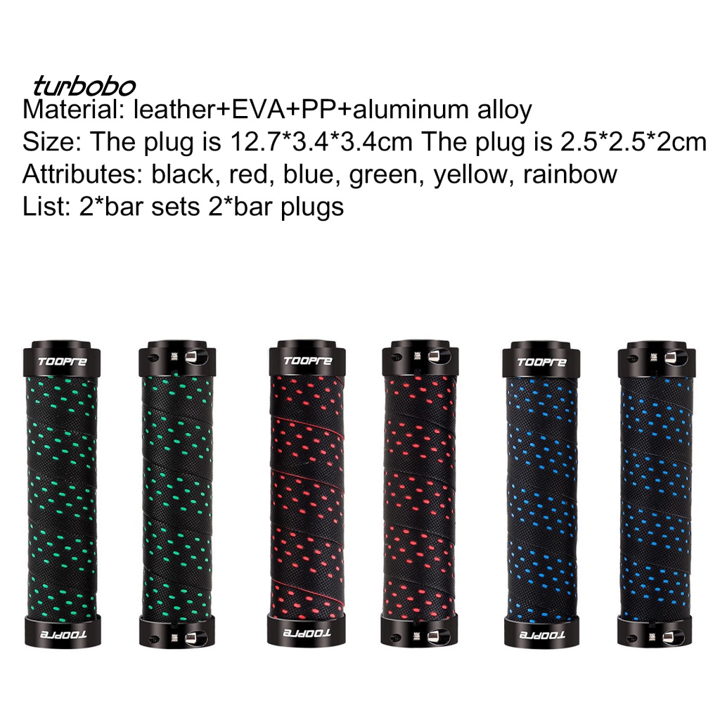 1 Bộ Bọc Tay Lái Xe Đạp Giả Da Nhiều Màu Chống Trượt Có Lỗ Thoáng Khí