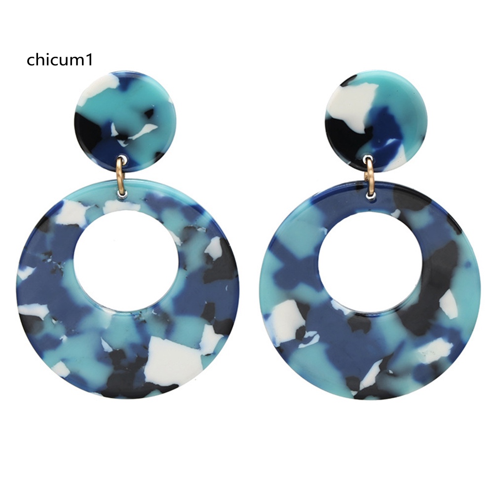 Khuyên Tai Hình Tròn Rỗng Phong Cách Vintage Cho Nữ